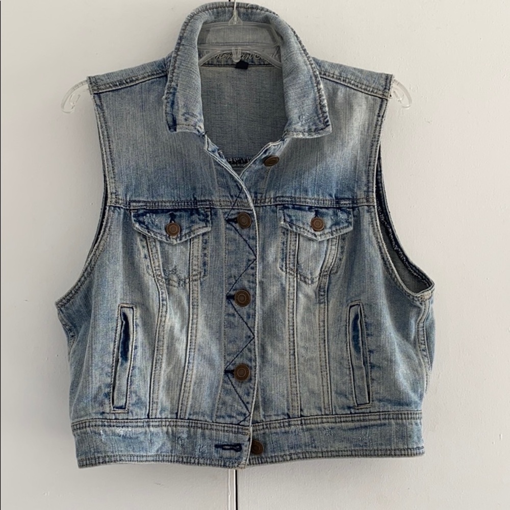 American Eagle Jean Vest L-XL